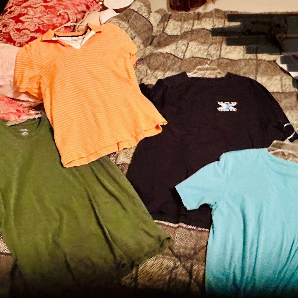 Orange Striped Kids Shirt